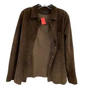 Revue Brown Leather Shacket | Women’s Size 12 Regular
